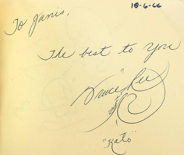 Appraisal: A Bruce Lee Frank Sinatra and others collection of signatures