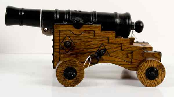 Appraisal: U S Model Black Powder Cannon and Carriage '' tube