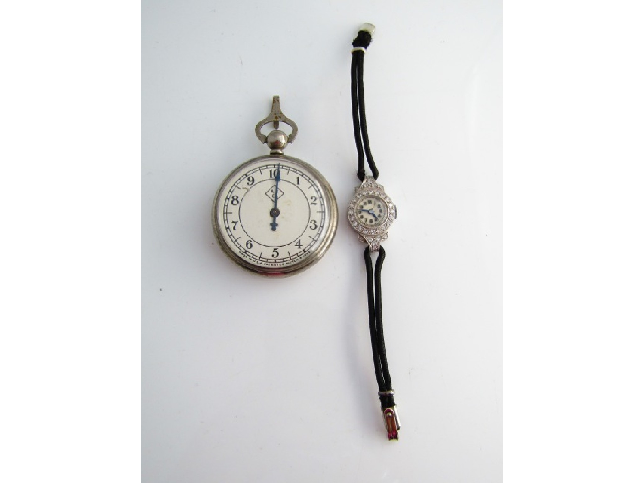 Appraisal: A lady's Art Deco cocktail wristwatch the circular dial with