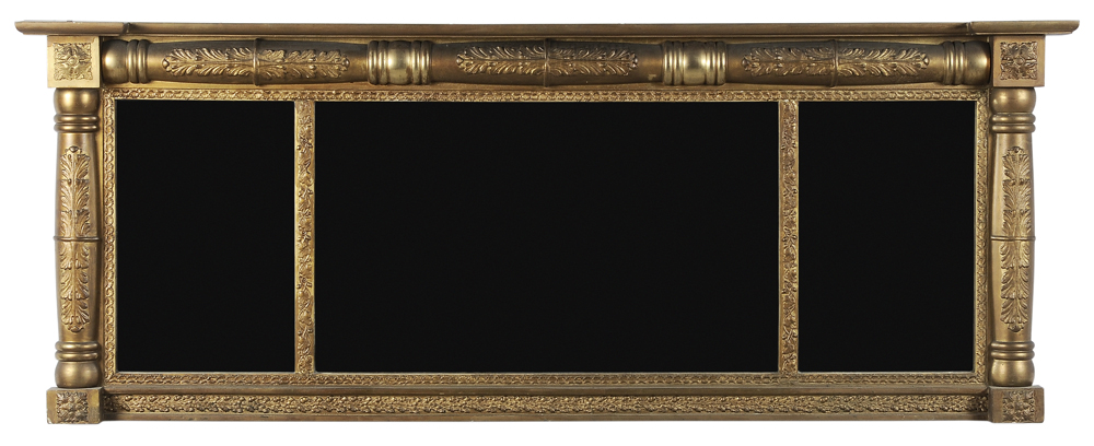 Appraisal: American Federal Style Triptych Over- Mantle Mirror possibly New York