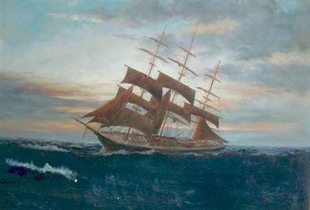 Appraisal: Robinson Jones British th Century Ship at Sea Estimate -