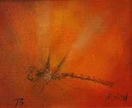 Appraisal: Pro Hart - Dragonfly oil on canvas on board signed