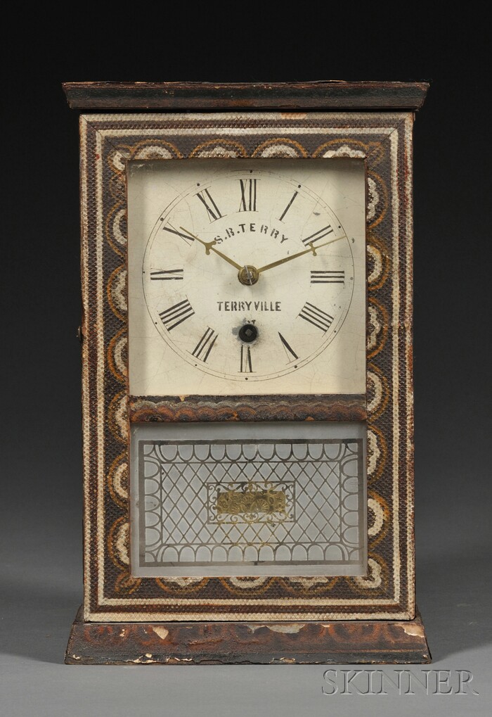 Appraisal: Silas B Terry Pine Cottage Clock Terryville Connecticut c the