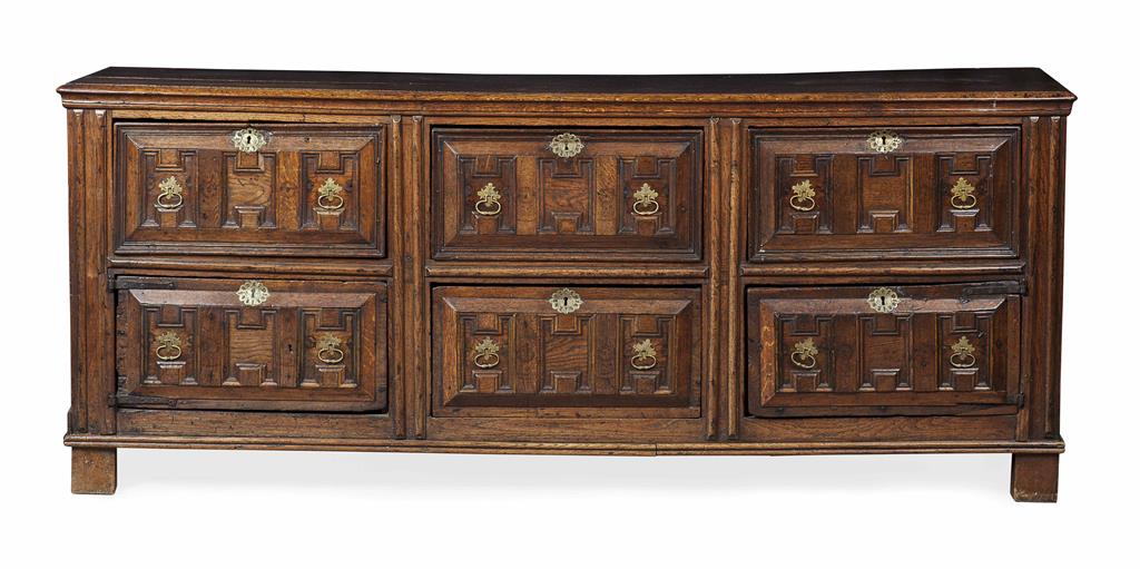 Appraisal: EARLY GEORGIAN OAK DRESSER TH CENTURY the long rectangular moulded