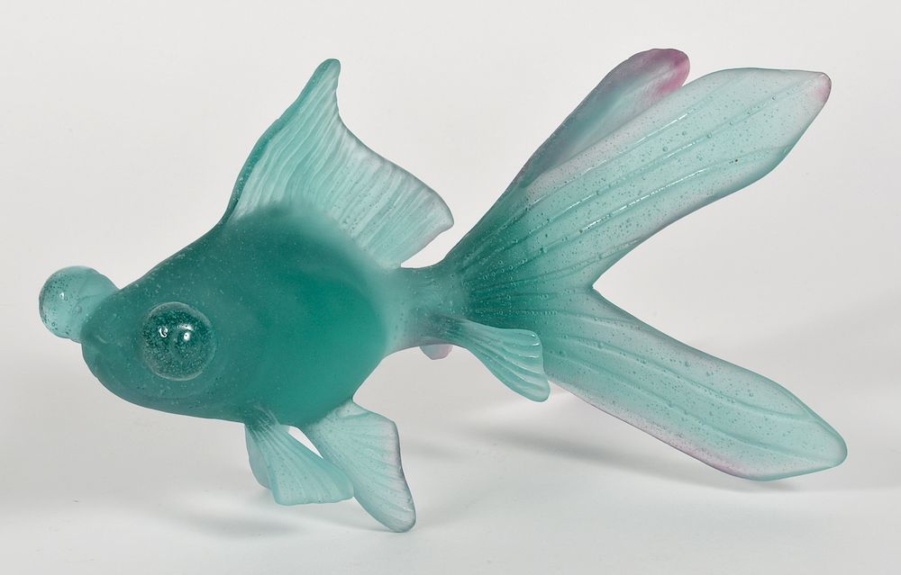 Appraisal: Daum Pate De Verre Gold Fish Daum France pate de