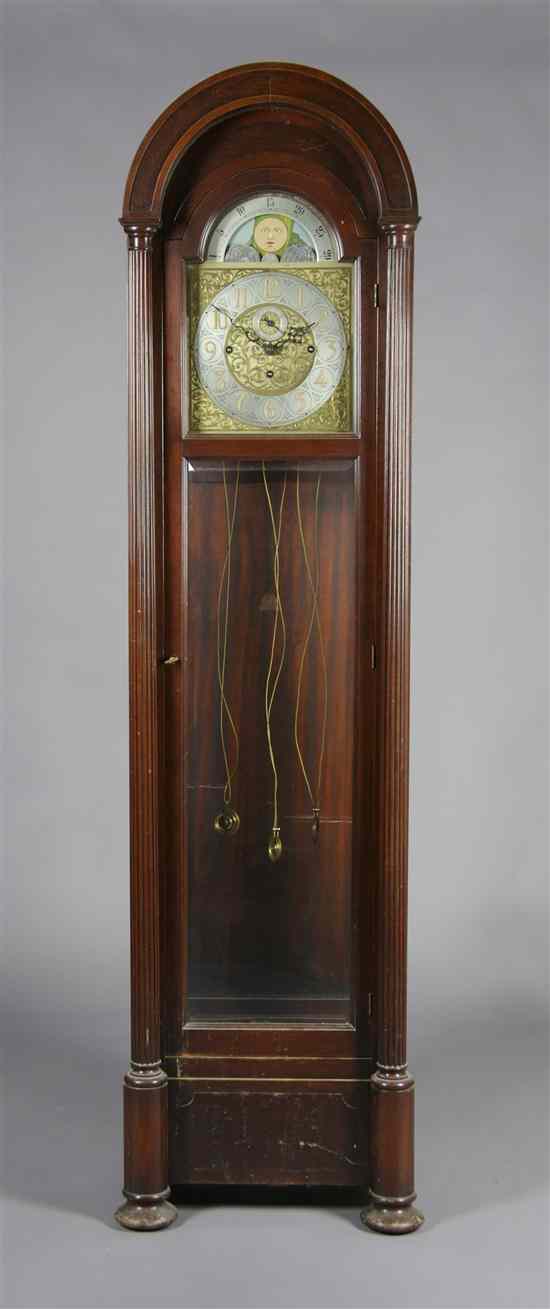 Appraisal: A Mahogany Tall Case Clock Colonial Manufacturing Company the clock