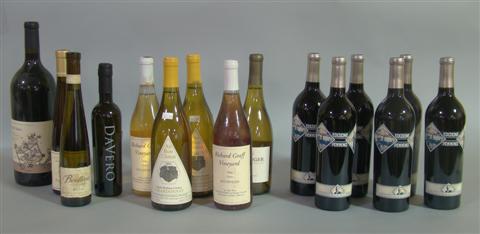 Appraisal: FIFTEEN BOTTLES OF MIXED CALIFORNIAN WINE Includes one bottle of