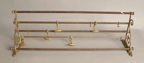 Appraisal: Brass coat rack