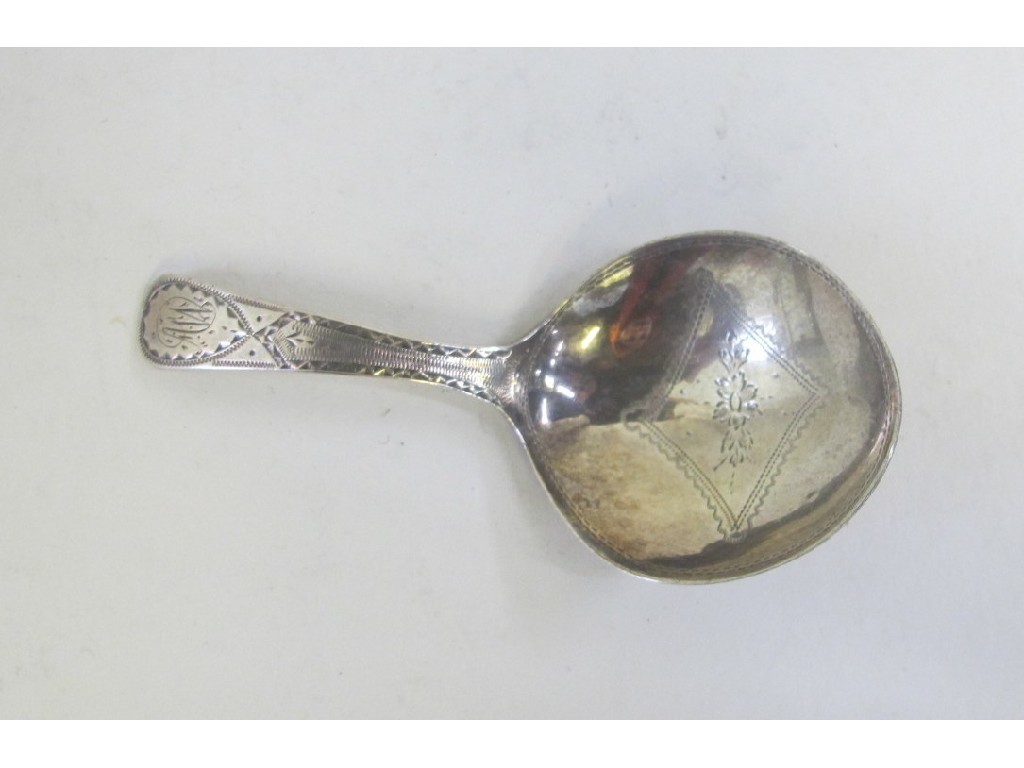 Appraisal: Georgian silver caddy spoon probably London