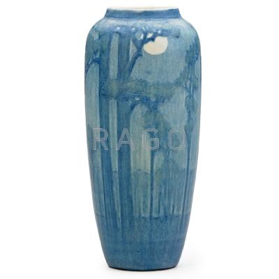 Appraisal: SADIE IRVINE NEWCOMB COLLEGE Tall vase with pine trees and