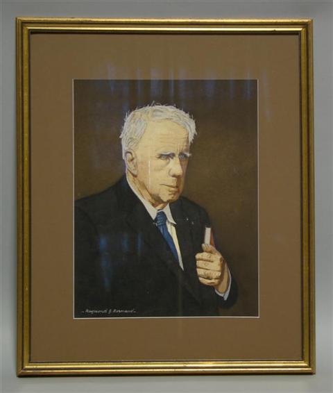 Appraisal: RAYMOND J BERNARD PORTRAIT OF THE POET ROBERT FROST Watercolor