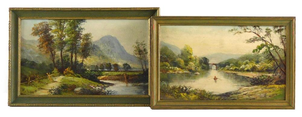 Appraisal: Two paintings by Frederick Matzow American - oil on board