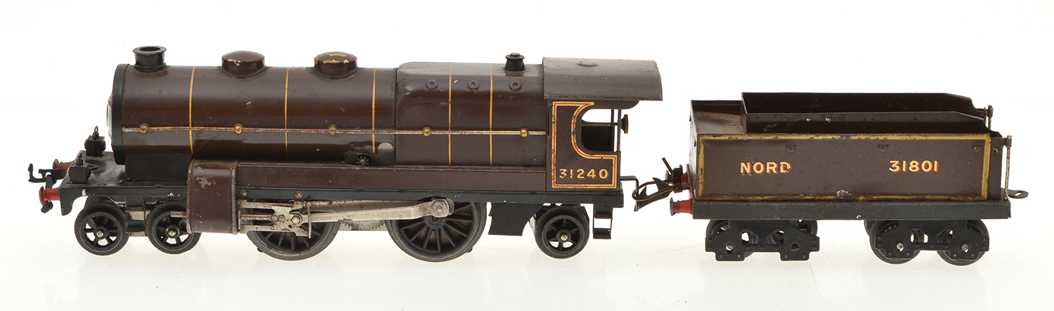 Appraisal: HORNBY SERIES 'NORD' BROWN ELECTRIC - - LOCO AND TENDER