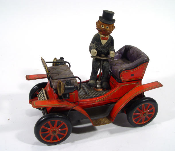 Appraisal: Japanese tinplate battery powered vintage car with rotating driver cm