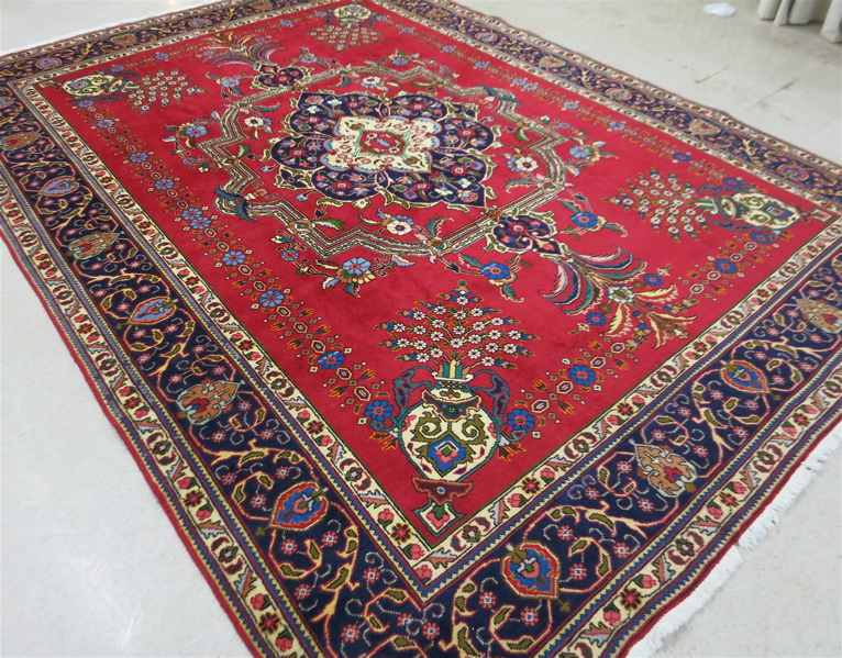 Appraisal: PERSIAN TABRIZ CARPET East Azerbaijan Province northwestern Iran floral and