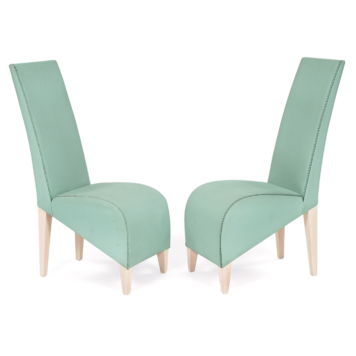 Appraisal: Philippe Starck Paramount chairs pair tall and narrow form with