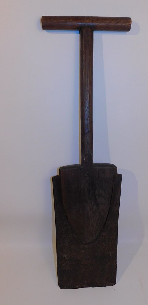 Appraisal: RARE TH C JESUIT SPADE SHOVEL Rare th century wood