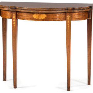 Appraisal: A Federal Inlaid Mahogany Shaped-Top Game Table Likely Mid-Atlantic States