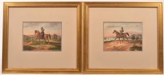 Appraisal: Two Unsigned Augustus Kollner Watercolors Two Unsigned Augustus Kollner Watercolor