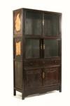 Appraisal: STORAGE CABINET - Multi-section Chinese export rosewood storage cabinet Recessed