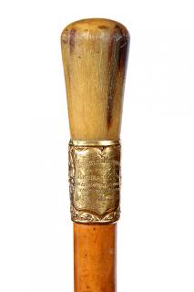 Appraisal: Boxing Memorabilia Cane- Late th Century- A great boxing presentation