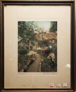 Appraisal: Wallace Nutting Hand Colored Print Framed x