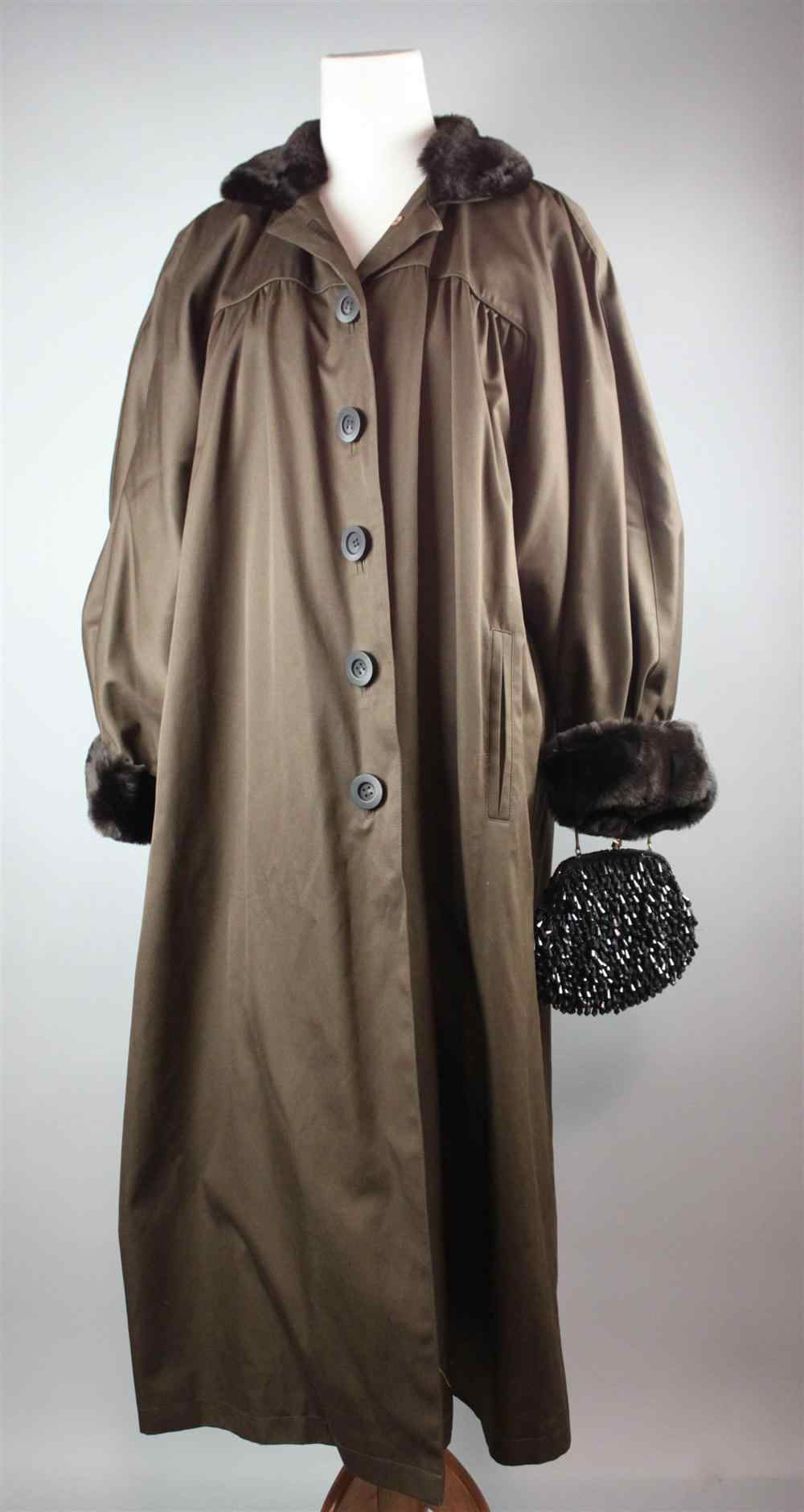 Appraisal: THREE ELEGANT LADIES' COATS INCLUDING MINK YVES SAINT LAURENT BEAVER