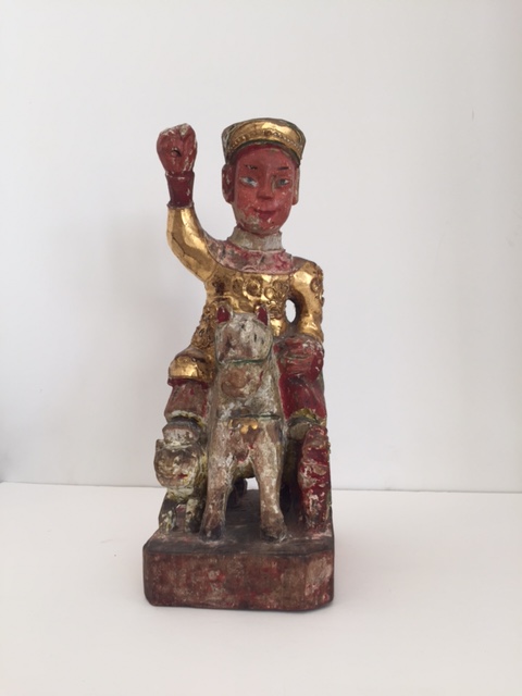 Appraisal: Sale Lot A Chinese Parcel Gilt and Polychrome Decorated Figure