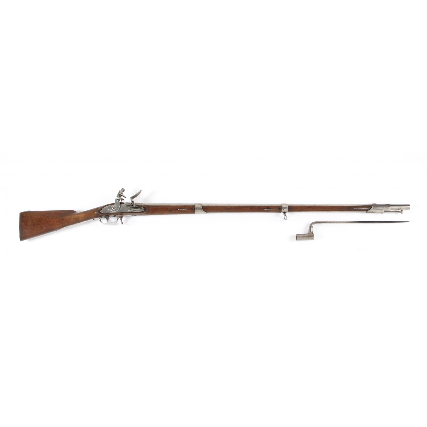 Appraisal: Model Contract Flintlock Musket caliber in barrel walnut stock the