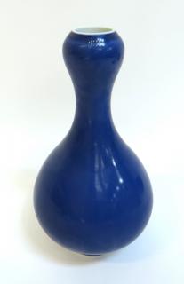 Appraisal: Blue Garlic Vase Blue Garlic Vase Marked bottom Dimensions -