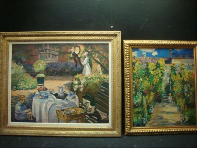 Appraisal: Impressionist O C's -Copies of French Originals Each nicely framed