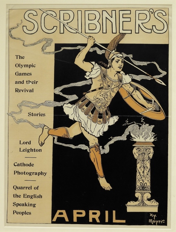 Appraisal: HENRY MAYER SCRIBNER'S ART NOUVEAU OLYMPIC POSTER New York -