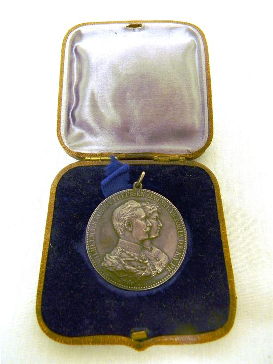 Appraisal: Silver Anniversary Medal of German Emperor Wilhelm II and Augusta