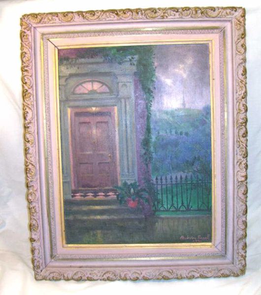 Appraisal: Boston Door - Malcolm Parcell Oil on canvas of an