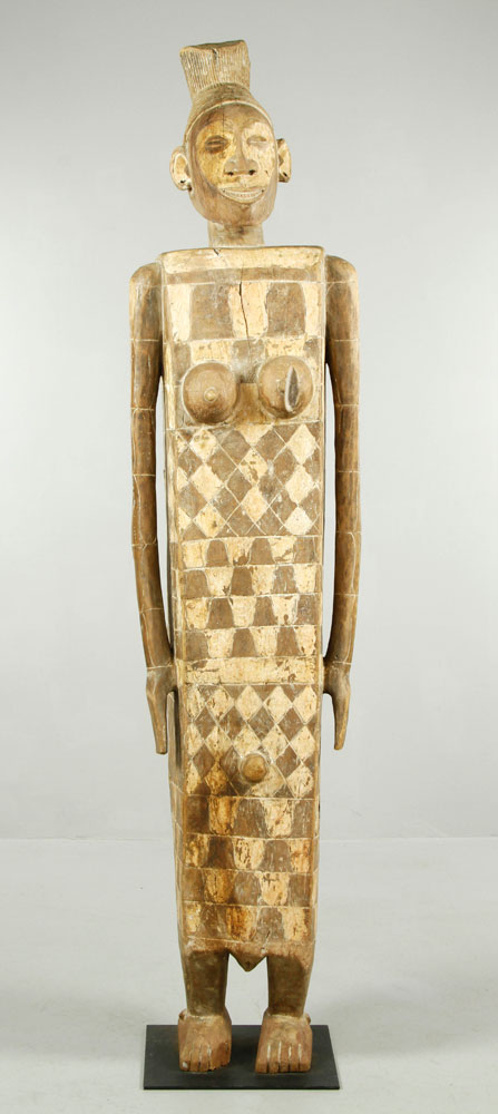 Appraisal: - th th C Mangbetu Tribe Full Size Figure Congo