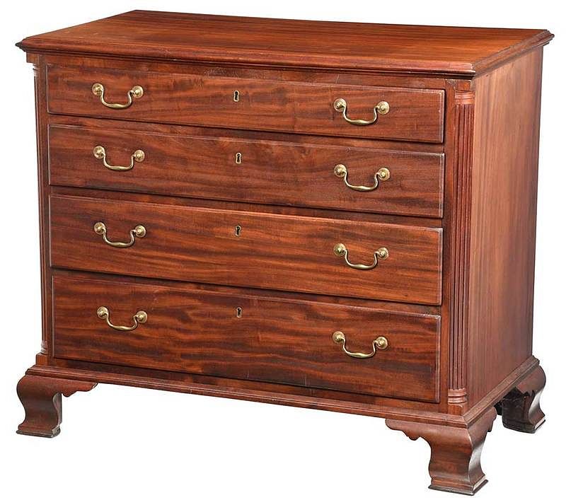 Appraisal: Fine Philadelphia Chippendale Mahogany Chest American late th century highly