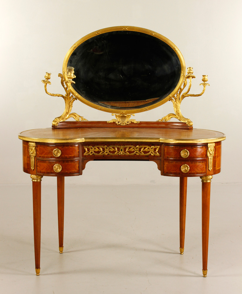 Appraisal: - th C French Vanity th century French vanity inlaid