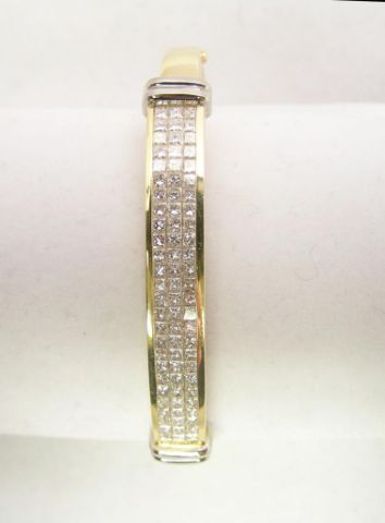 Appraisal: K Yellow Gold and Diamond Cuff Bracelet with approximately cts