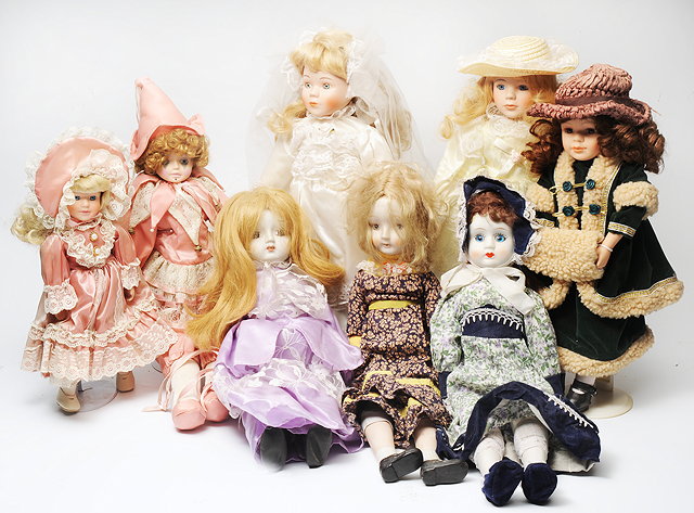 Appraisal: A QUANTITY OF TH CENTURY COLLECTOR'S DOLLS including examples from