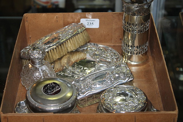 Appraisal: A COLLECTION OF VARIOUS DRESSING TABLE WARES comprising a box