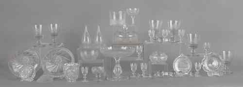 Appraisal: Group of decorative clear glass tablewares