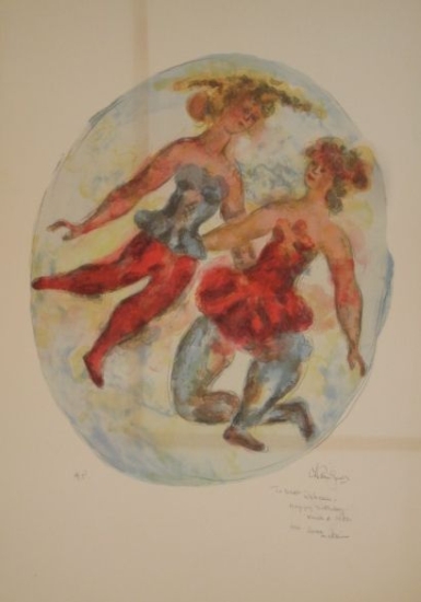 Appraisal: AMERICAN PRINTMAKERS Group of prints CHAIM GROSS Acrobats color lithograph