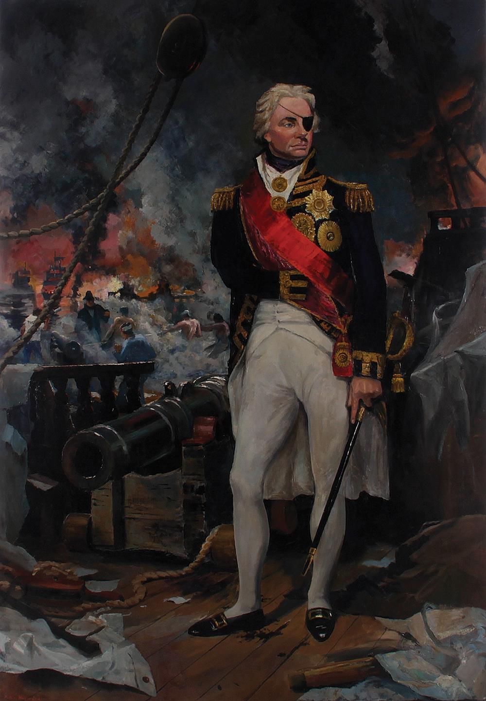 Appraisal: Peter Hayward American - LORD NELSON at the battles of