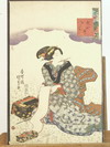 Appraisal: JAPANESE WOODBLOCK - Oban Tate-e OF Bijin by Kochuro Kunisada