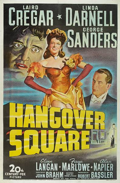 Appraisal: Hangover Square th Century Fox one-sheet lithograph condition A- linen-backed