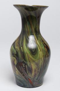 Appraisal: Vintage Austrian Swirled Glass Vase H