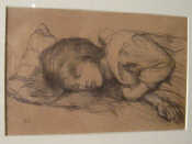 Appraisal: Sir George Clausen R A British - 'Girl Sleeping' Lithograph