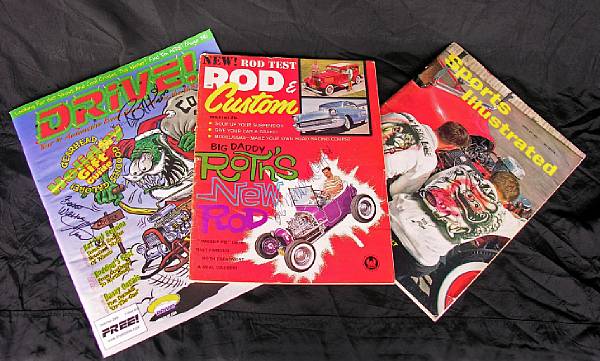 Appraisal: A collection of three Ed Roth signed Hot Rod type