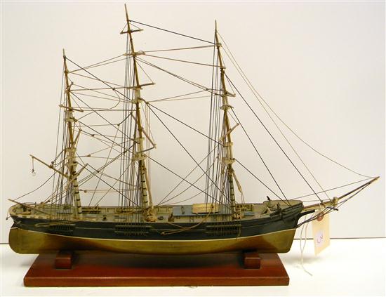 Appraisal: SHIP MODEL Wooden Clipper ''Young America'' ship three masted on