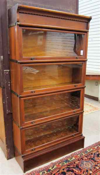 Appraisal: STACKING MAHOGANY BOOKCASE The Wernicke Company Grand Rapids Michigan c